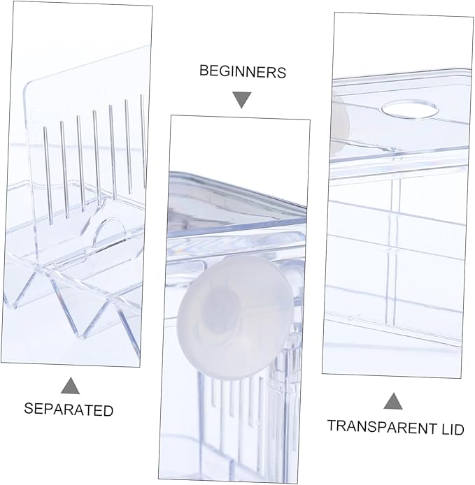 GANAZONO Breeding Tank Isolation Box Transparent Aquarium Fish Hatchery for Fry Separation and Observation Dual Chamber Design Construction