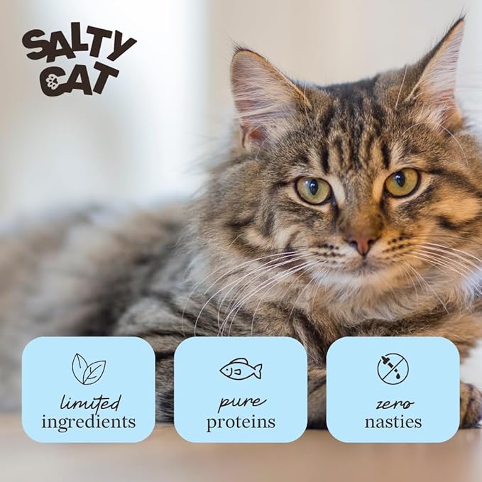 Salty Cat VitaCat Silky Skin & Coat Natural Tuna & Blueberry Functional Tube Treats for Cats (12 Pack)