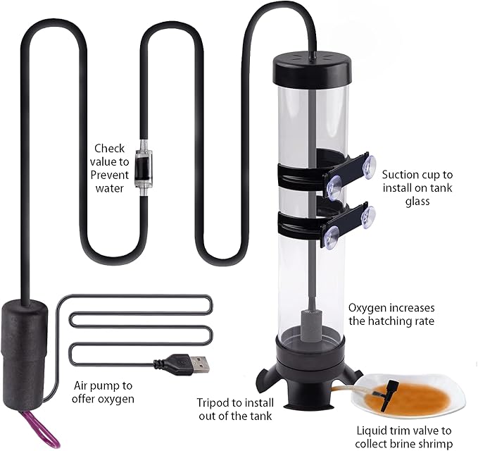 Brine Shrimp Hatchery Kit - Artemia Eggs Incubator
