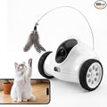 Robot Camera on Wheels 720P Dual Lens,Indoor Movable Security Camera with 2-Way Talk,Bot with Night Vision,Distance Bot App Control for Cats/Dogs/Baby/Elderly