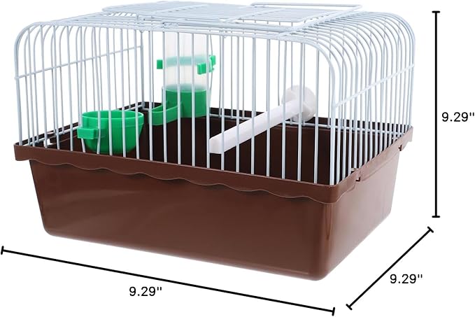 VANZACK Portable Birdcage Parrot Carrying Cage Parrot Bird Carrier Travel Portable Travel for s s for Parakeets s for Cockatiels Coffee Iron