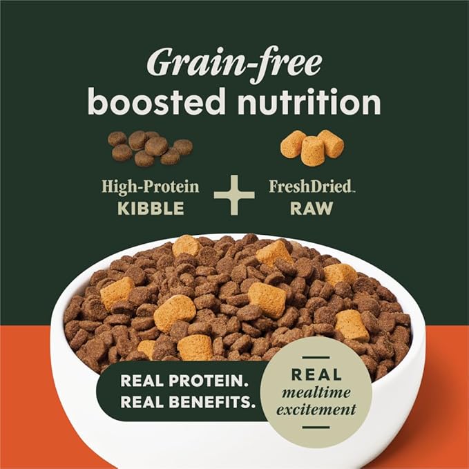 Instinct RawBoost Gut Health, Natural Dry Dog Food with Freeze-Dried Pieces, High Protein, Grain-Free Recipe - Real Chicken, 3.5 lb. Bag