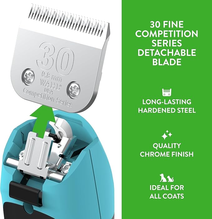 Wahl Professional Animal 30 Fine Competition Series Detachable Blade with 1/32-Inch Cut Length (2355-100)