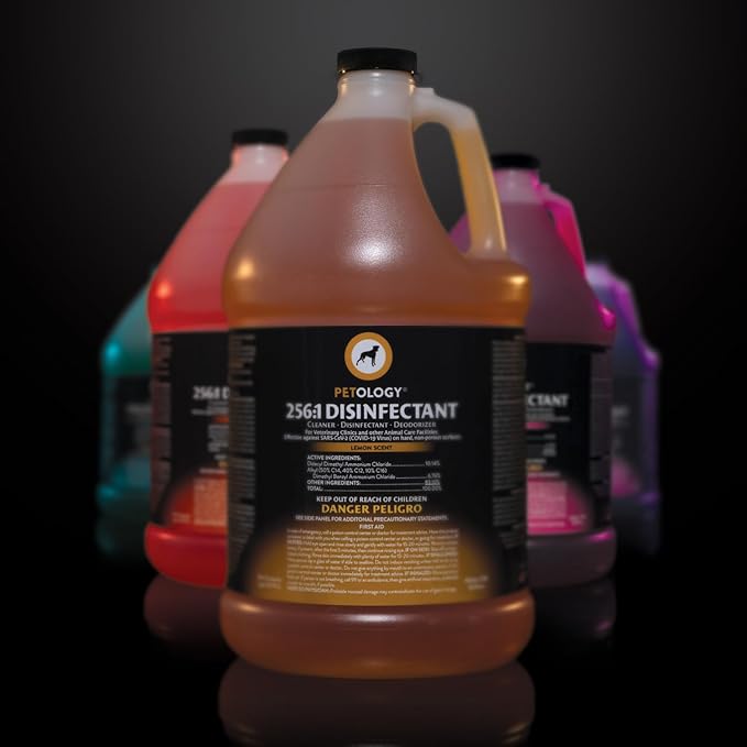 256:1 Disinfectant, 1 Gallon - Liquid Concentrate Disinfectant and Deodorizer, Sanitizer for Veterinary Clinics and Kennels, Effective Against Viruses and Bacteria (Wintergreen)
