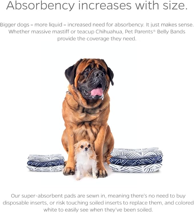 Pet Parents® Washable Belly Bands for Male Dogs (3pack) + Extendrs® of Durable Dog Diapers Male, Premium Male Dog Diapers & Dog Wraps (Medium, Kahuna)