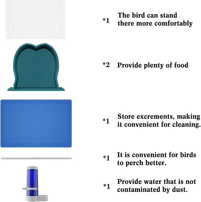 20" Stackable Flight Bird Cage, Designed for Parakeets & Multiple Bird Species, with Slide-Out Tray & Convenient Handle, for Cockatiels, Conures, Lovebirds, Canaries, & More, White Aviary（2PCS）