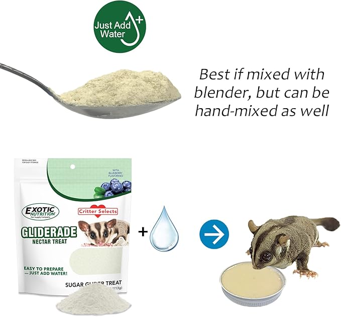 Exotic Nutrition Gliderade Nectar (3 lb.) - Vitamin-Enriched Healthy Nectar Supplement - Powdered Mix - Provides Necessary Carbohydrates for Sugar Gliders