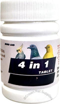 4 in 1 Tablets Medicine for Pigeons, for Pigeons, Canary, Finches, Parakeet, Cockatiels, Parrots, Cage Small Birds, and Aviary Birds