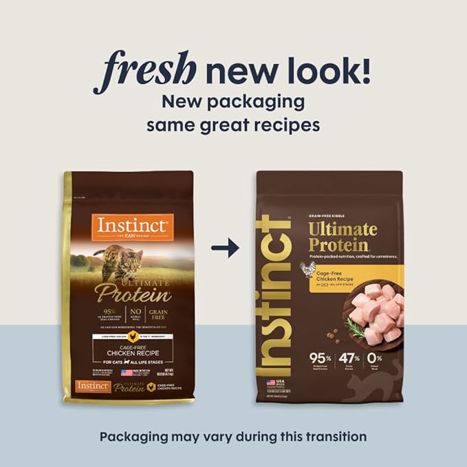 Instinct Ultimate Protein Grain Free Cage Free Chicken Recipe Natural Dry Cat Food, 10 lb. Bag