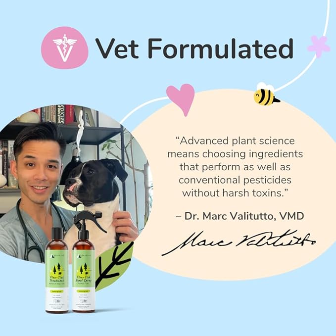 kin+kind Cat & Dog Shampoo Flea and Tick Vet Formulated - Natural Flea and Tick Prevention for Dogs - Plant Powered Shampoo w/Coconut & Olive Oil - Pet Supplies - Lemon Grass - Made in USA 12 fl oz