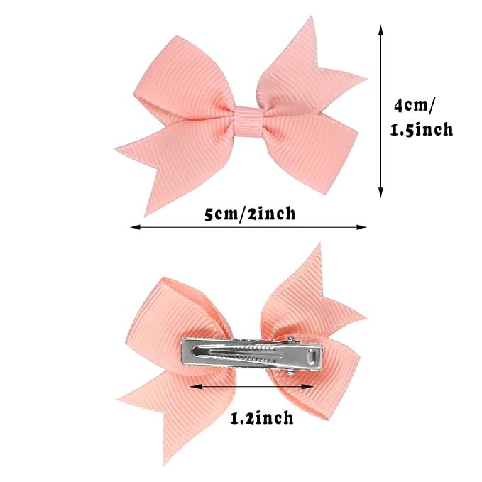 40PCS Dog Hair Bows with Clips 2Inch Girl Small Dog Apparel Accessories for Pet Puppy Cat 20 Color Pairs