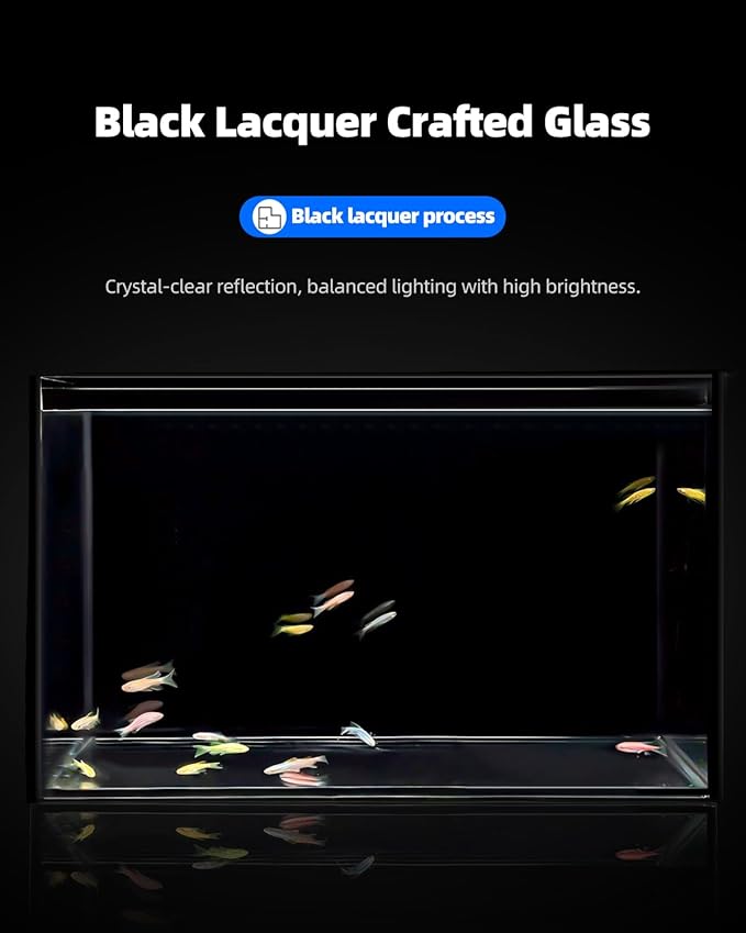 5 Gallon Fish Tank 4.8 Gallon, Small Aquarium Fish Bowl Ultra Clear Rimless Design for Betta Goldfish Snails Shrimp Aquatic Planting