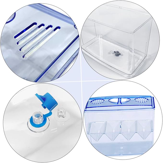 1PC Freestanding Small Fish Breeding Isolation Box Transparent Self Floating Hatching Tank for Safe Juvenile Fish Care Easy to Clean and Observe No Gap Design