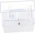1set Portable Bird Carrier for Travel Compact Pet Bird Cage Handle for Outings Hiking and Shopping for Parrots and Small White Small