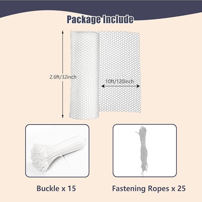 Banister Guard 10 ft L x 2.6 ft H Balcony Netting for Pets Stairs Railing Nylon Net Stairway Balcony Mesh Netting Banister Stair Net Balcony Safety Net Stair Guard for Indoor & Outdoor(Brown)