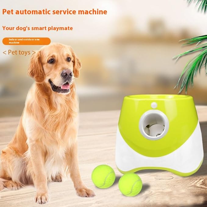 Interactive Dog Toys - Automatic Tennis Ball Launcher for Medium to Large Dogs, Outdoor Exercise & Training, Perfect Home Dog Toy 6 Ball (Purple, Standard)