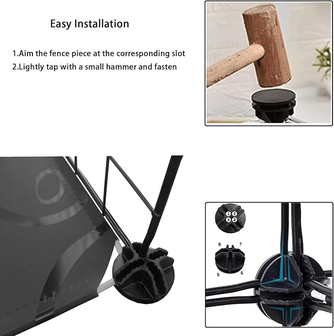 DIY Cat Cage,Pet Playpen Indoor, Detachable Metal Wire Small Animal Cages, 2-Tier Crate Large Exercise Place, Kitten Enclosures with 2 Door, 29.5 x 15.3 x 28.7 Inch, Black