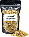 CZ Grain Premium Scratch Grains Bird Feed - Corn, Sunflowers, Wheat, Oats, Barley, Milo and Millet - Well Balanced Mix for Great Nutrition for Chickens and Ducks (8 Ounces)
