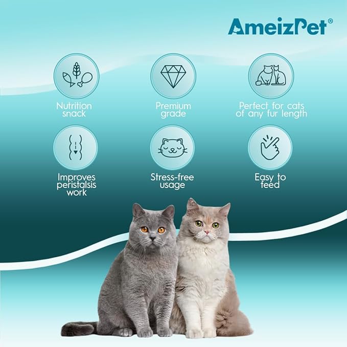 Anti Hairball Treats, Hairball Remedy for Cats, Cat Biscuits Hairballs Treatment - Crunchy Hairballs Cat Biscuits, 2.82 oz (80 g)