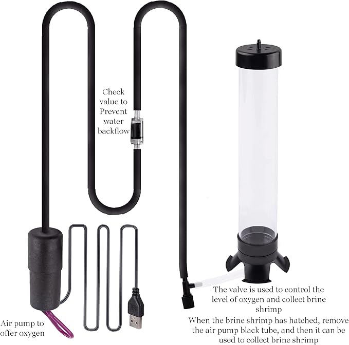 Brine Shrimp Hatchery Kit - Artemia Eggs Incubator