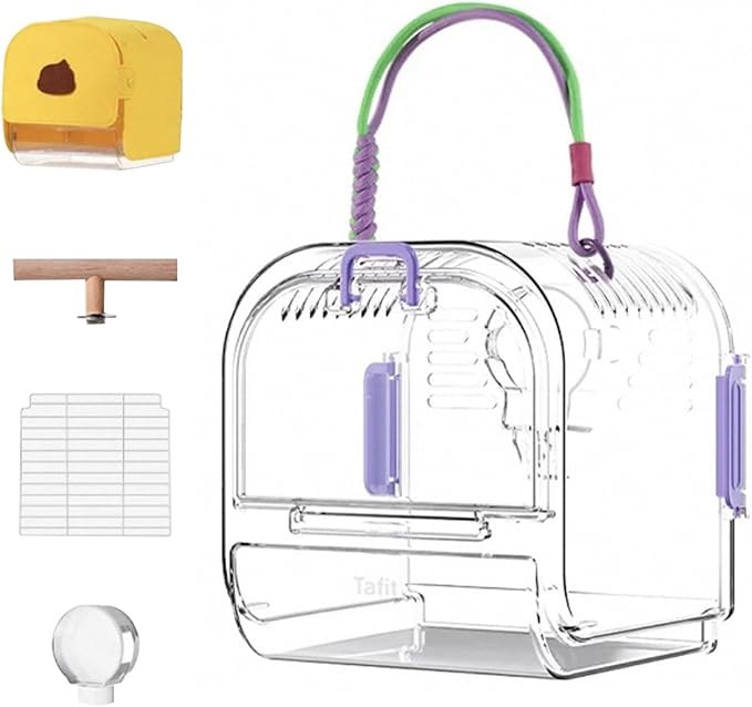 Security Pet Satchels Large Capacity Slings Ventilated Travel Carriers for Outdoor Bird Excursions Outdoor Bird Carriers