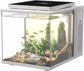 Maxspect Pico Cube Desktop Wi-Fi Enabled 2 Gallon Smart Aquarium Kit - Includes LED Lights, Heater, Filtration & Media - White Finish