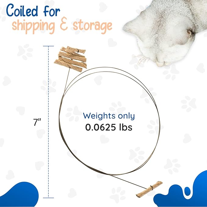 Cat Dancer Interactive Cat Toy - Fun and Fitness for Your Furry Friend - Engaging Paper Roll Attached with 30 Inches Flexible Spring Steel Wire for Playful Cats – 3 Pack