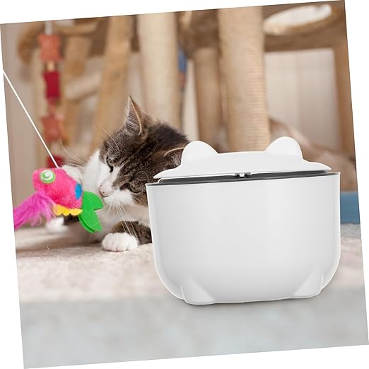 Sealed Cat Litter Trash Can One-Button Operation Cartoon Design Small Desk Waste Bin Plastic Pet Litter Storage