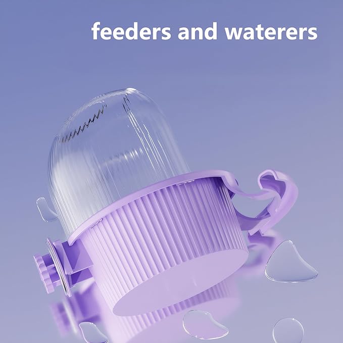 Bird Feeder for Cage – No Mess Feeder & Water Dispenser, Easy to Install and Clean, Semi-Enclosed Design Prevents Splashing