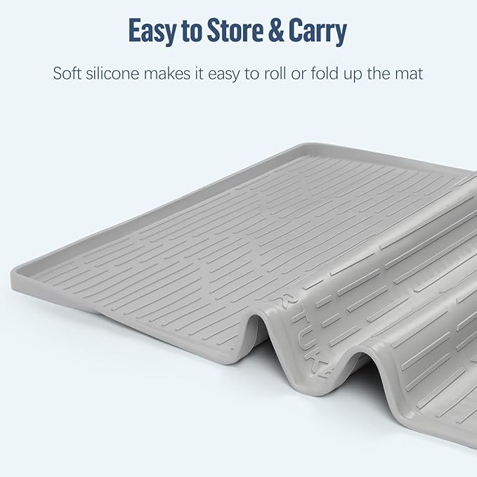 Pee Pad Holder for Dogs, 40" x 22" Extra Large Silicone Pee Tray Mat High Edge, Leak-Proof, No Spill Pet Pad Holder for Puppy, Cat, Rabbit, Training Pads for Floor Protection, No Pee Pads