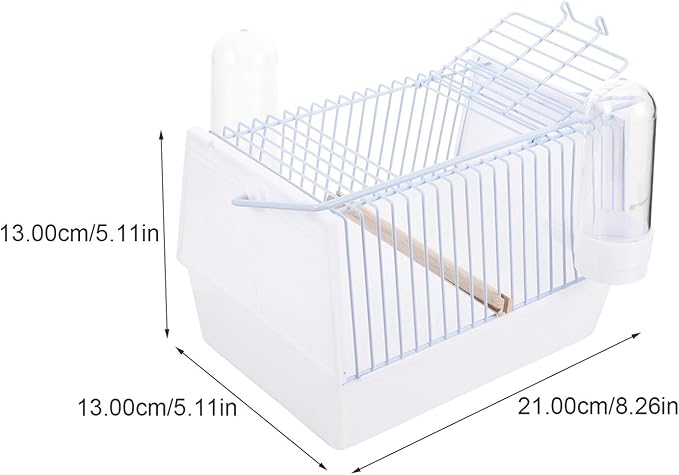 Toyvian Portable Small Bird Carrier Cage with Handle Lightweight Wire Parrot Carrying Cage for Travel Hiking Camping Trips
