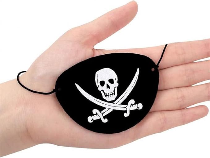 Cat Pirate Costume - Pet Hat, Skull Triangle Bandana, Halloween for Dogs Cats With Captain Headwear and Party Necklace