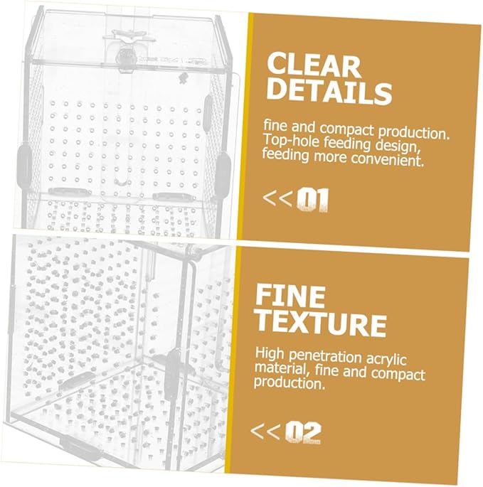YARNOW 2 Sets Fish Breeding Tanks Home Fish Breeding Box with Suction Cups Hooks