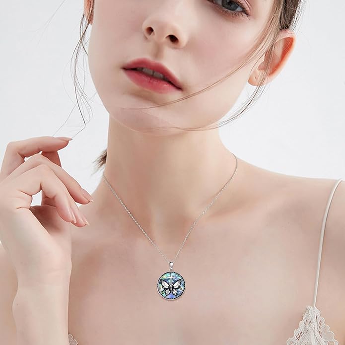 KZX Cat/Dog/Phoenix/Eagle/Whale/Shark/Puffin/Starfish/Chicken/Butterfly/Owl/Bee/Frog/Seahorse Necklace Sterling Silver Animal Pendant Jewelry Gift for Women