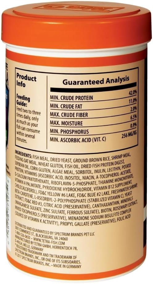Tetra Goldfish Flakes, Nutritionally Balanced Diet For Aquarium Fish, Vitamin C Enriched Flakes, 2.2 oz