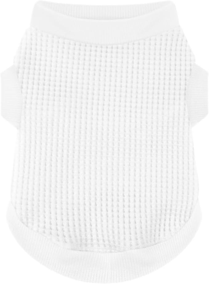 Cozy and Functional Dog Shirts for Small Puppies: Stretchable White Attire with Easy-On Design, Ideal for Chihuahuas and Yorkies - Enhance Comfort and Playfulness on Chill Days XX-Large