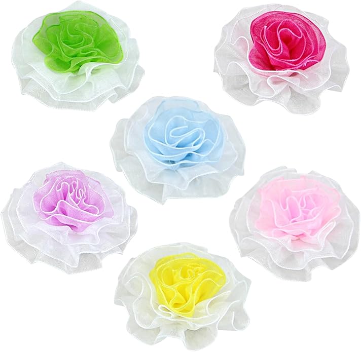 6Pcs Dog Collar Accessories, Floral Charms Decorations for Cats and Dogs