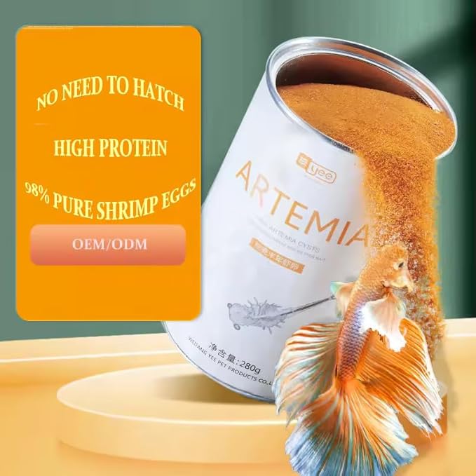 Decapsulated Brine Shrimp Eggs (Non-Hatching) - High Protein Natural Food for Fish, Fry, Corals, Freshwater & Marine Tanks - 100% Natural Artemia Nauplii (4.93 OZ (140 gram))