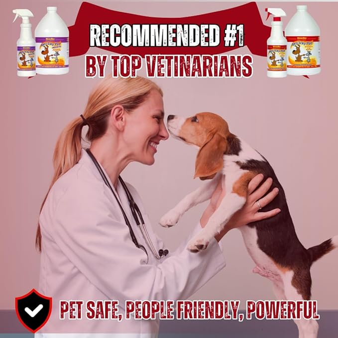 Mister Max Anti Icky Poo Pet Urine Enzyme Cleaner & Feces Odor Remover, Enzymatic Cleaner for Dog & Cat Urine, Pet Odor Remover Spray, 1 Gallon (Original Scent)