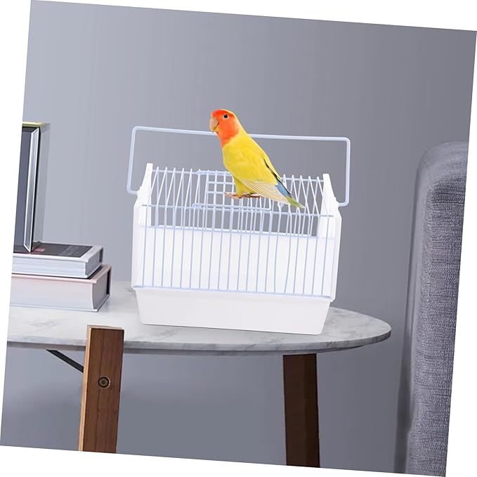 Yardwe 1set Portable Bird Carrier Cage for Travel Compact Bird Cage for Parrots Budgies Lightweight Design Handle for and Security