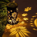 iHeartDogs Pet Memorial Gifts - Artisan Shadow Solar Lantern 'Sunflowers & Paws' - This Pet Loss Gift Feeds 7 Shelter Pets in Honor of Your Departed Pet