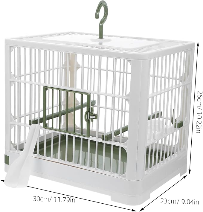 Toyvian Foldable Bird Carrier for Small Birds Lightweight Travel Cage with Ventilated Design Removable Tray for Parakeets Cockatiels and Parrots