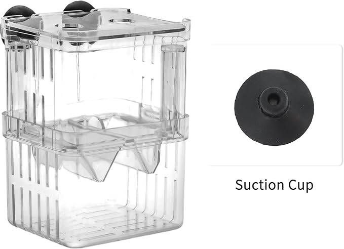 Fish Breeder Box, Easy-to-Use Breeder Tank Divider, Breeder Box for Fish Tank, Versatile Breeder System, S, Clear, 1 Set