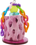 Wontee Bird Calcium Teeth Grinding Chew Treats Toy for Parrot Parakeet Cockatiel Conure Gerbil Rat Mouse Guinea Pig Chinchilla