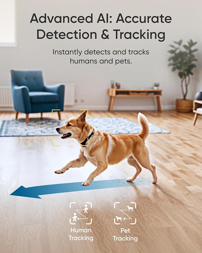 eufy Security 4K UHD Indoor Camera E30 (2-Pack),360° Pan Tilt,AI Auto Tracking,Color Night Vision,Pet/Baby Camera with Two-Way Audio,AI Human/Pet Detection,Works with HomeKit,No Monthly Fee, White