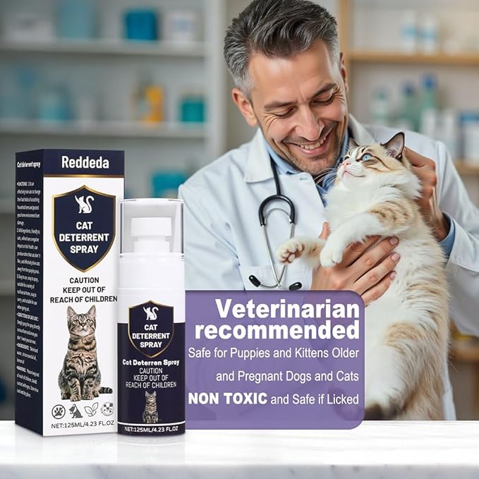 Cat Deterrent Spray - Indoor & Outdoor Anti-Scratch Training Spray for Cats & Kittens - Natural, Safe & Non-Toxic Formula to Protect Furniture