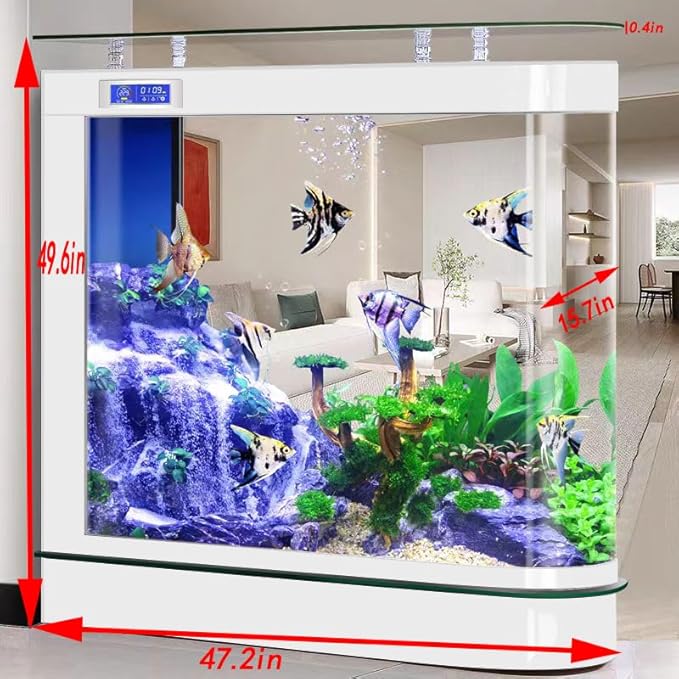 Aquarium 126 Gallon Large Fish Tank Kit, Includes LED Lighting and Accessories