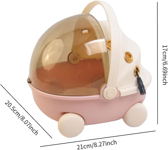 Heated Bird Carrier Bag Winter Warm Bird Nest Sturdy Small Animal Carry Cage for Finch Parrots Hiking Traveling, Pink