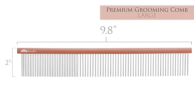 Kenchii Premium Satin Rose Gold Grooming Combs (Large)