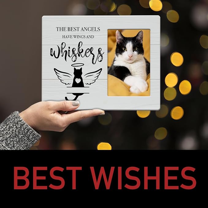 IAXIC Pet Memorial Gifts for Cats, Cat Loss Of Cat, Sympathy Gift Picture Frame, Gifts, Remembrance Photo Frame Desk Shelf Table Home Decor
